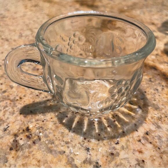 Vintage Large glass punch bowl - set of 12 cups - Picture 15 of 15